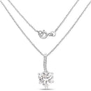 4.46 Carat Genuine White Cubic Zirconia .925 Sterling Silver Pendant-5