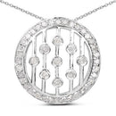 0.53 Carat Genuine White Diamond .925 Sterling Silver Pendant-3