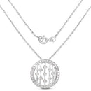 0.53 Carat Genuine White Diamond .925 Sterling Silver Pendant-4