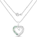 0.98 Carat Genuine Green Sapphire .925 Sterling Silver Pendant-3