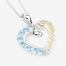 0.84 Carat Genuine Swiss Blue Topaz .925 Sterling Silver Pendant-9