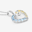 0.84 Carat Genuine Swiss Blue Topaz .925 Sterling Silver Pendant-10