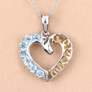 0.84 Carat Genuine Swiss Blue Topaz .925 Sterling Silver Pendant-11