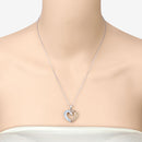0.84 Carat Genuine Swiss Blue Topaz .925 Sterling Silver Pendant-12
