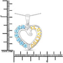 0.84 Carat Genuine Swiss Blue Topaz .925 Sterling Silver Pendant-7