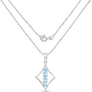 1.53 Carat Genuine Blue Topaz .925 Sterling Silver Pendant-2