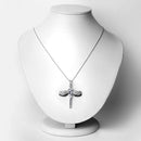 1.86 Carat Genuine Aquamarine and White Zircon .925 Sterling Silver Pendant-6