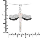 1.41 Carat Genuine Ethiopian Opal and White Topaz .925 Sterling Silver Pendant-3