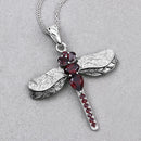 2.29 Carat Genuine Garnet and White Topaz .925 Sterling Silver Pendant-8