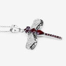 2.29 Carat Genuine Garnet and White Topaz .925 Sterling Silver Pendant-10