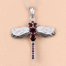 2.29 Carat Genuine Garnet and White Topaz .925 Sterling Silver Pendant-11