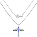 1.93 Carat Genuine Tanzanite and White Topaz .925 Sterling Silver Pendant-5