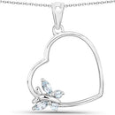 0.25 Carat Genuine Blue Topaz .925 Sterling Silver Pendant-2