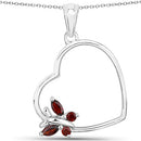 0.28 Carat Genuine Garnet .925 Sterling Silver Pendant-2