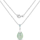 11.92 Carat Genuine Prehnite .925 Sterling Silver Pendant-4