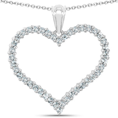 2.10 Carat Genuine Blue Topaz .925 Sterling Silver Pendant - 0