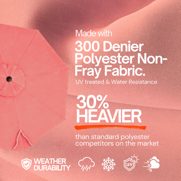 9ft Market Patio Umbrella 8 Rib Replacement Canopy Peach Coral