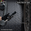 Polyurethane Coiled Air Hose Kit - 1/4" x 30 ft | with Air Compressor Fittings-6