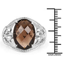 10.50 Carat Genuine Smoky Quartz .925 Sterling Silver Ring-6