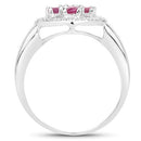 1.54 Carat Genuine Ruby .925 Sterling Silver Ring-6