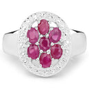 1.54 Carat Genuine Ruby .925 Sterling Silver Ring-7