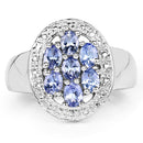 1.19 Carat Genuine Tanzanite .925 Sterling Silver Ring-7