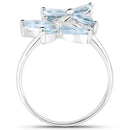 1.54 Carat Genuine Aquamarine .925 Sterling Silver Ring-6