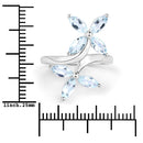 1.54 Carat Genuine Aquamarine .925 Sterling Silver Ring-7