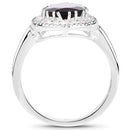 3.94 Carat Genuine Garnet & White Topaz .925 Sterling Silver Ring-5