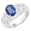 1.40 Carat Genuine Kyanite .925 Sterling Silver Ring-4