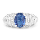 1.40 Carat Genuine Kyanite .925 Sterling Silver Ring-6