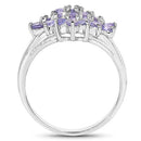 1.61 Carat Genuine Tanzanite .925 Sterling Silver Ring-6