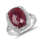 7.60 Carat Dyed Ruby .925 Sterling Silver Ring-4