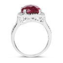 7.60 Carat Dyed Ruby .925 Sterling Silver Ring-5