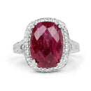 7.60 Carat Dyed Ruby .925 Sterling Silver Ring-6