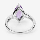 1.55 Carat Genuine Amethyst and White Topaz .925 Sterling Silver Ring-6