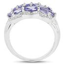 2.66 Carat Genuine Tanzanite .925 Sterling Silver Ring-5