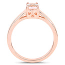 0.70 Carat Genuine Morganite .925 Sterling Silver Ring-6
