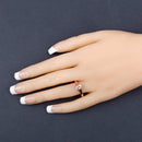 0.70 Carat Genuine Morganite .925 Sterling Silver Ring-9