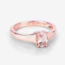 0.70 Carat Genuine Morganite .925 Sterling Silver Ring-11