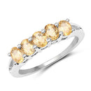 1.75 Carat Genuine Citrine .925 Sterling Silver Ring-4