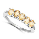 1.75 Carat Genuine Citrine .925 Sterling Silver Ring-5