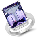 11.47 Carat Genuine Amethyst .925 Sterling Silver Ring-3