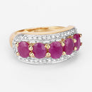 1.74 Carat Genuine Ruby and White Diamond .925 Sterling Silver Ring-14