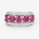 1.74 Carat Genuine Ruby and White Diamond .925 Sterling Silver Ring-17