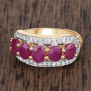 1.74 Carat Genuine Ruby and White Diamond .925 Sterling Silver Ring-18