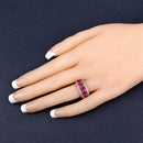 1.74 Carat Genuine Ruby and White Diamond .925 Sterling Silver Ring-19