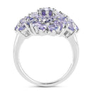 5.27 Carat Genuine Tanzanite .925 Sterling Silver Ring-5