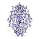 5.27 Carat Genuine Tanzanite .925 Sterling Silver Ring-6