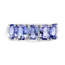 2.65 Carat Genuine Tanzanite .925 Sterling Silver Ring-6
